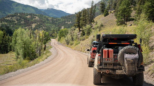 Off-Road Place vehicles on trail in Colorado