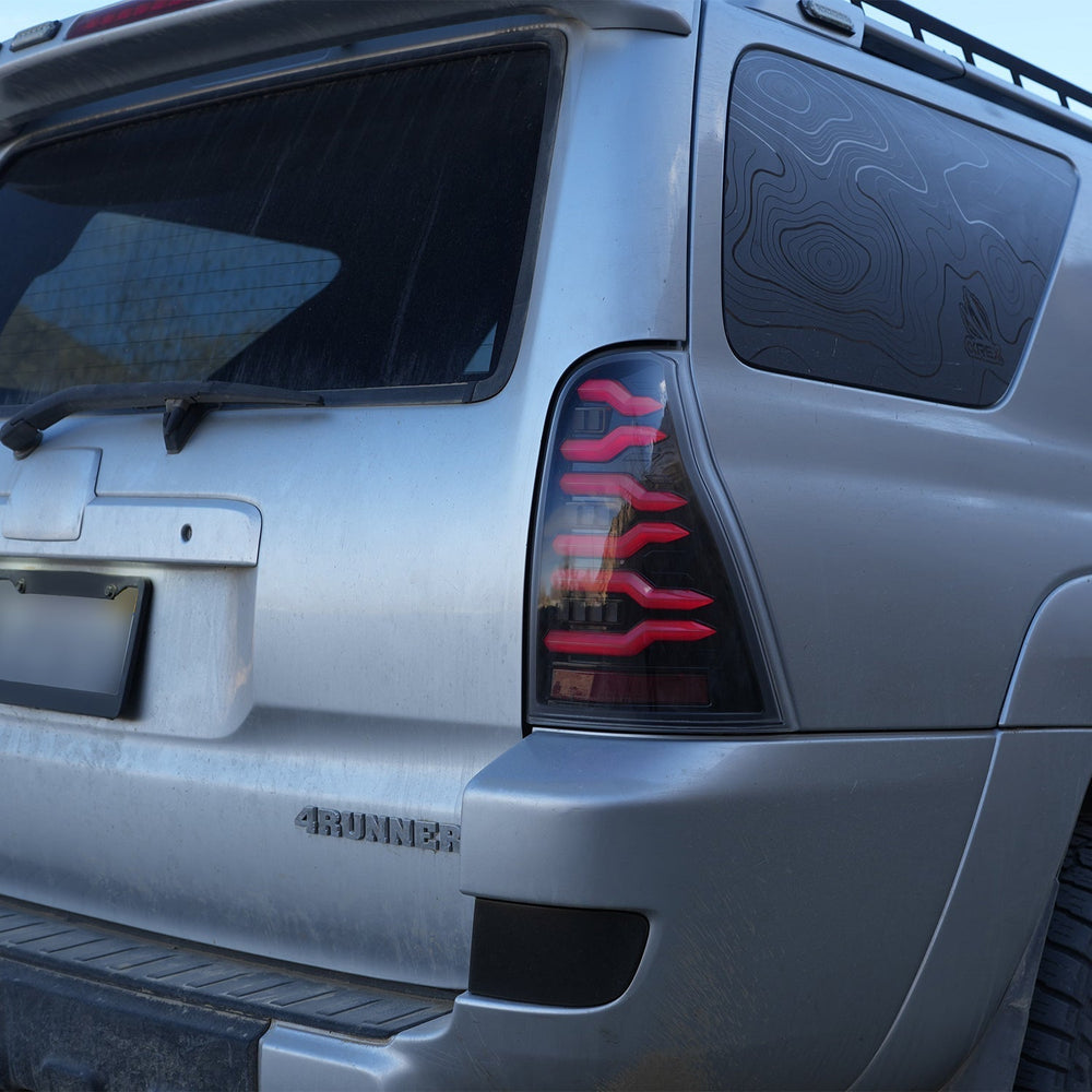 03-09 Toyota 4Runner LUXX-Series LED Tail Lights Black Red | AlphaRex