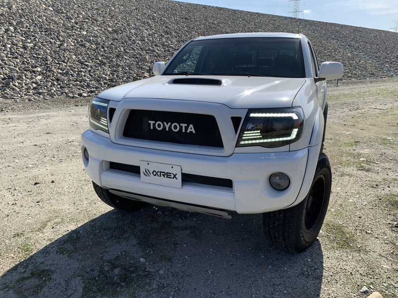 05-11 Toyota Tacoma LUXX-Series LED Projector Headlights Chrome | AlphaRex