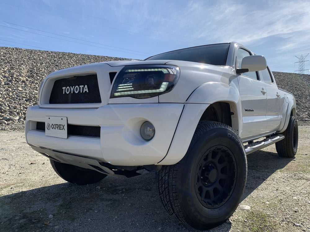 05-11 Toyota Tacoma LUXX-Series LED Projector Headlights Chrome | AlphaRex
