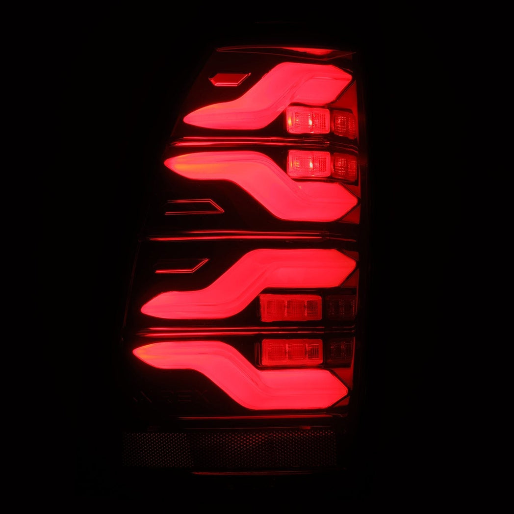 05-15 Toyota Tacoma LUXX-Series LED Tail Lights Black-Red | AlphaRex