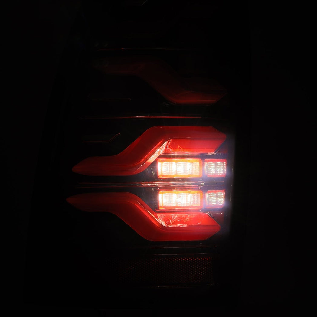 05-15 Toyota Tacoma LUXX-Series LED Tail Lights Black-Red | AlphaRex