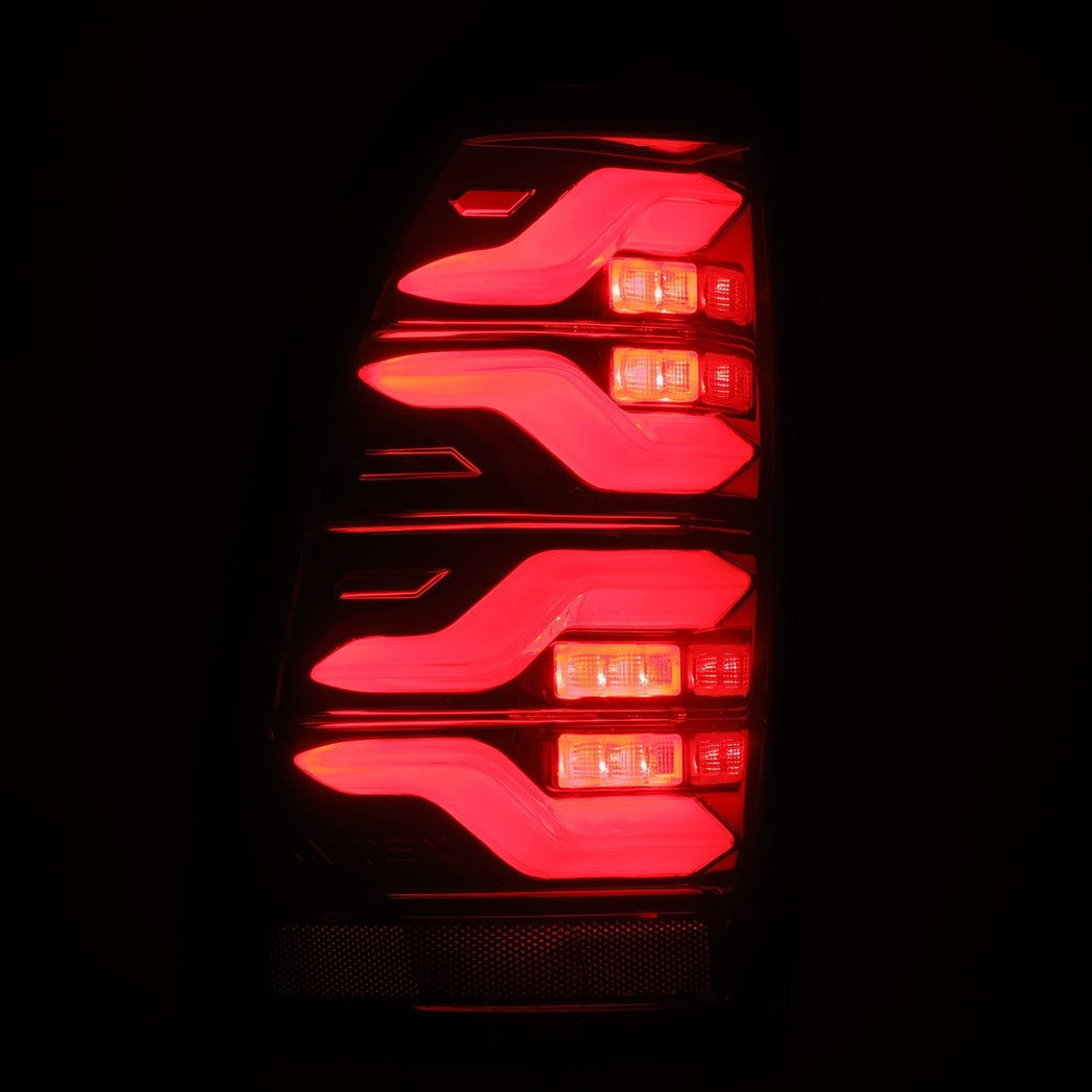 05-15 Toyota Tacoma LUXX-Series LED Tail Lights Black-Red | AlphaRex