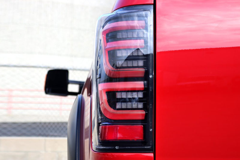 07-13 Toyota Tundra LUXX-Series LED Tail Lights Black-Red | AlphaRex