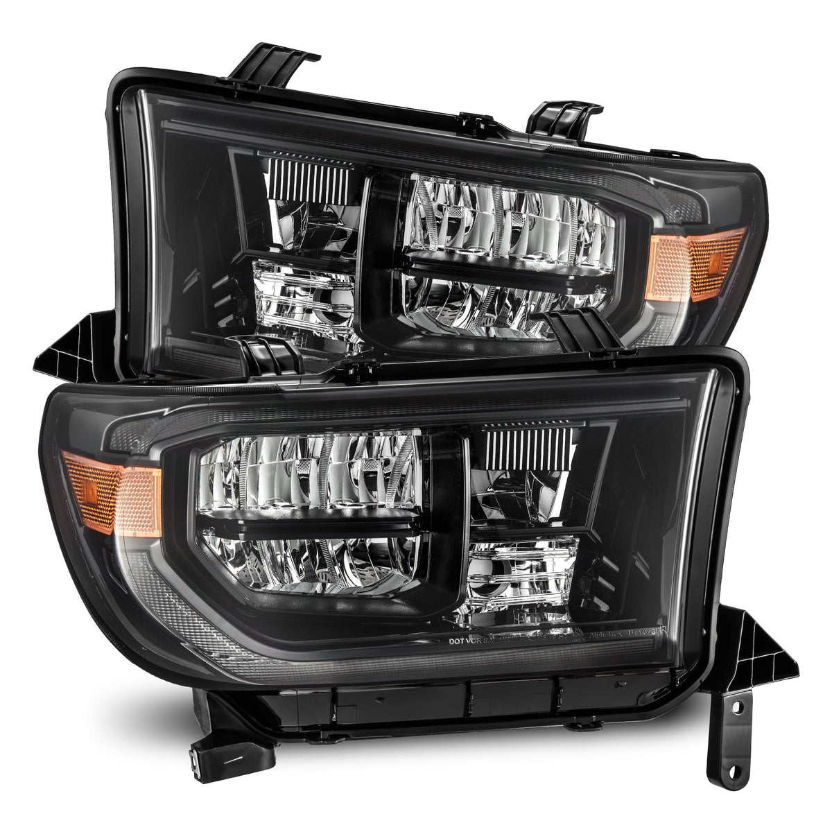 07-13 Toyota Tundra/08-17 Toyota Sequoia MK II LUXX-Series LED Crystal Headlights Alpha-Black (Without Level Adjuster) | AlphaRex