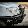 High-angle shot showing the C4 Overland bumper for the 4th Generation 4Runner to include the bolt-on winch top cover plate. 