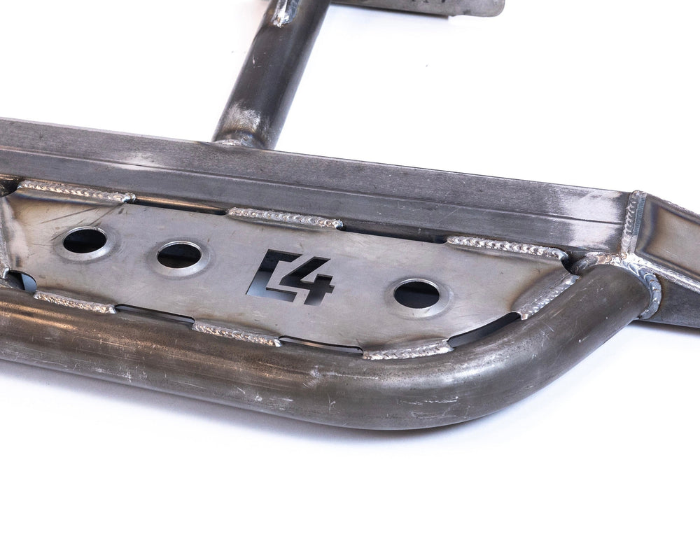 Close-up of the rear kicker and step for the C4 Tundra Sliders.
