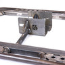 Close-up showing the bolt-on brackets for the C4 Tundra sliders.
