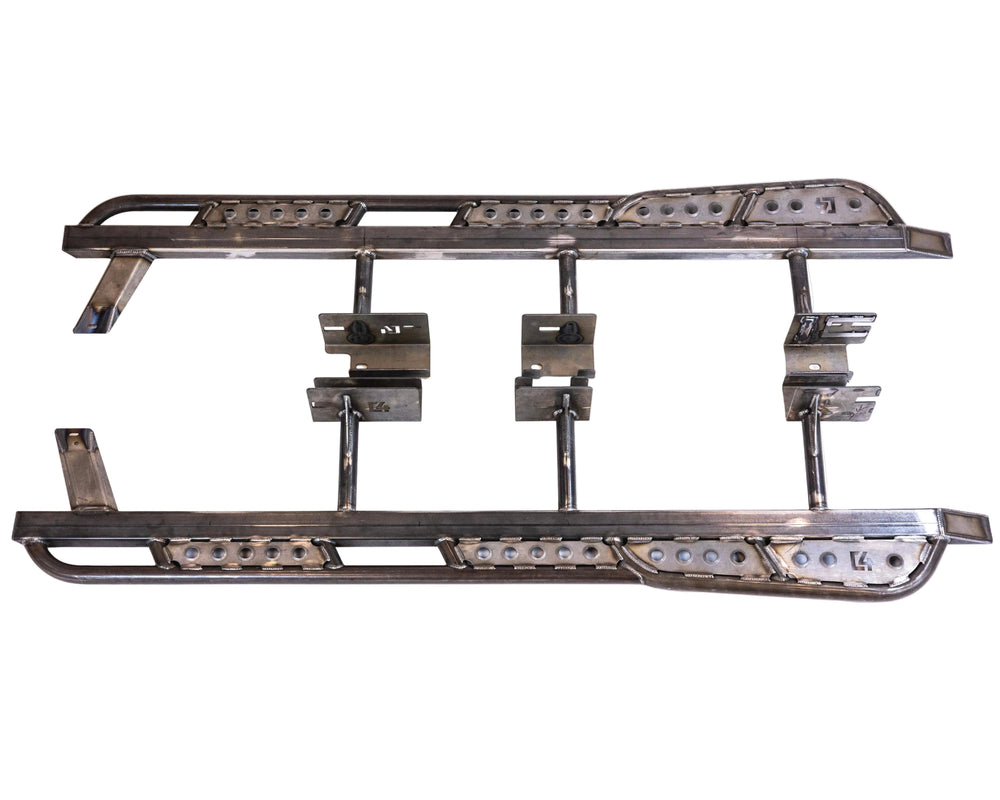 Top-down view of a pair of C4 bolt-on sliders for the 3rd Gen Tundra.
