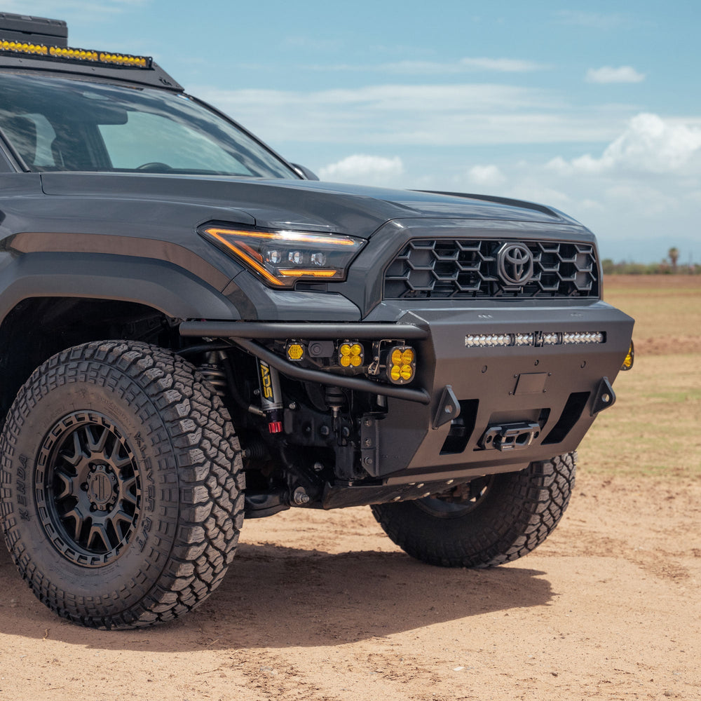 Angled view of installed Toyota 4Runner Hybrid Front Bumper 