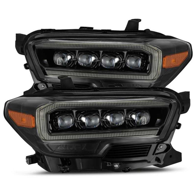 16-20 Toyota Tacoma NOVA LED Projector Headlight Plank Style Alpha Black w/Activation Light