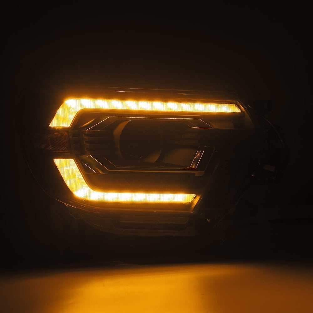 12-15 Toyota Tacoma LUXX-Series LED Projector Headlights Alpha-Black | AlphaRex