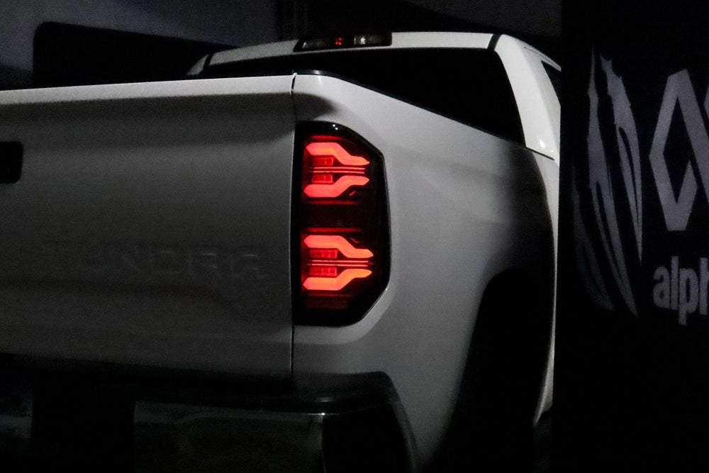 14-21 Toyota Tundra LUXX-Series LED Tail Lights Black | AlphaRex
