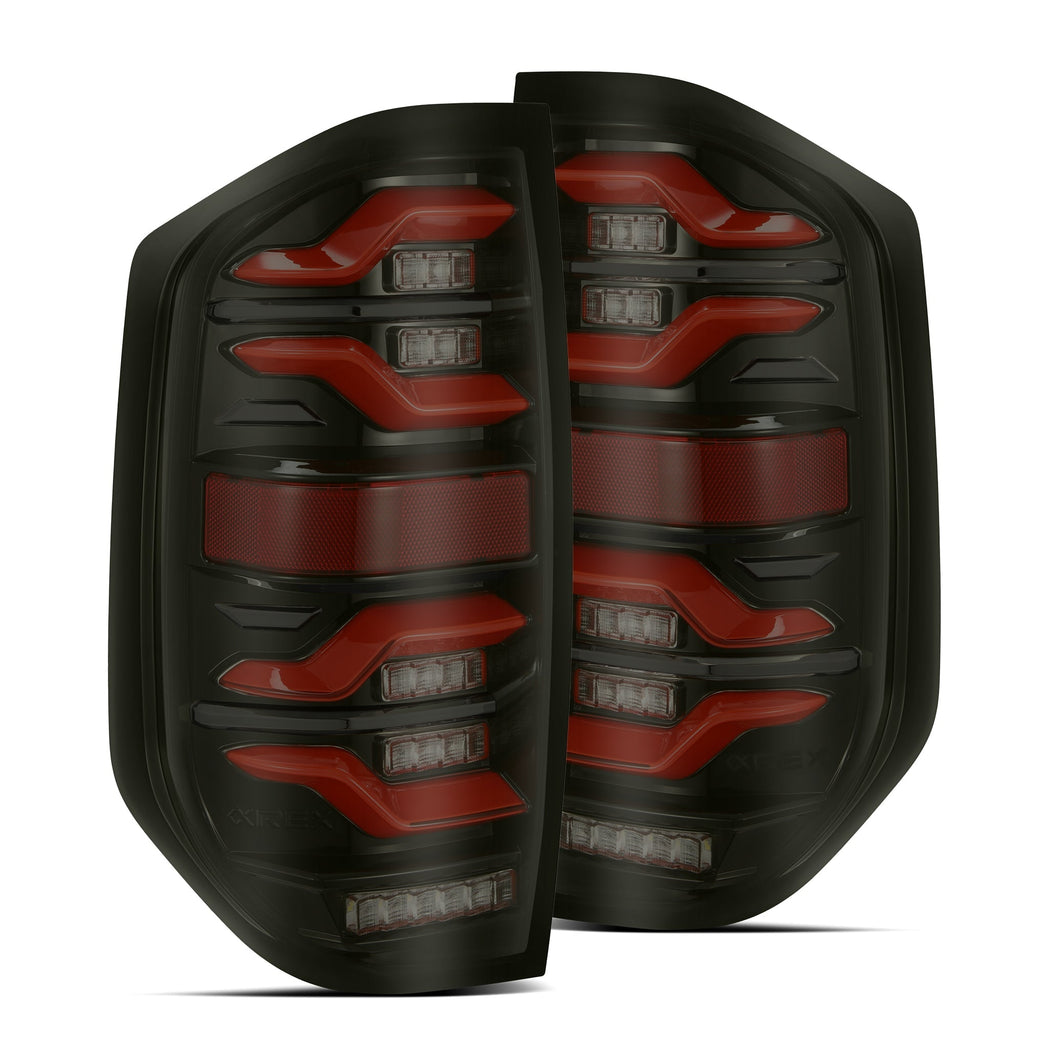 14-21 Toyota Tundra LUXX-Series LED Tail Lights Black-Red | AlphaRex