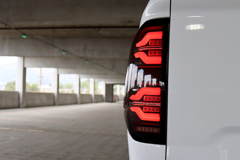 14-21 Toyota Tundra LUXX-Series LED Tail Lights Black-Red | AlphaRex