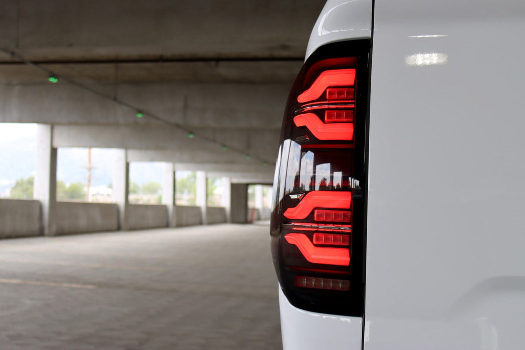 14-21 Toyota Tundra LUXX-Series LED Tail Lights Black-Red | AlphaRex