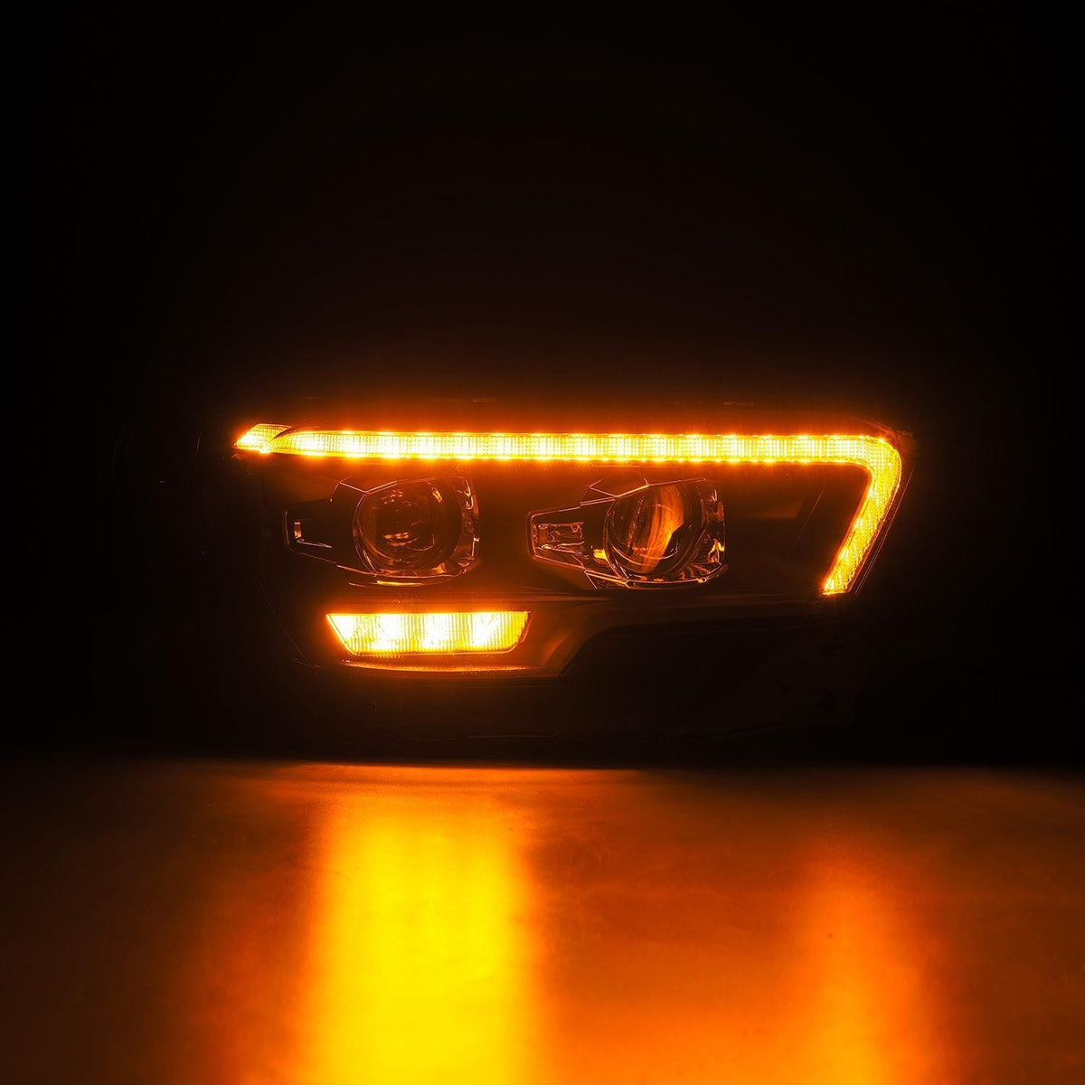 16-23 Toyota Tacoma MK II PRO-Series Halogen Projector Headlights Black | AlphaRex