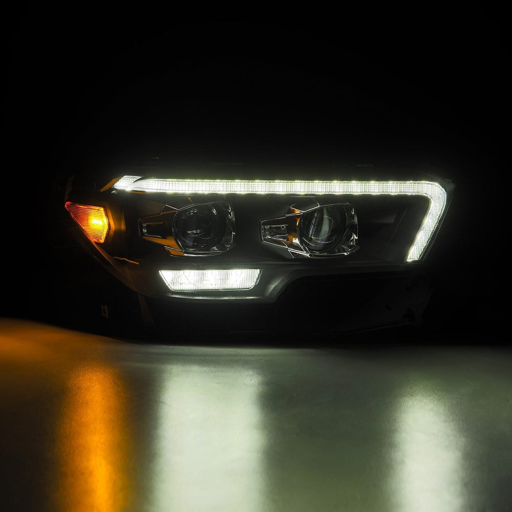 16-23 Toyota Tacoma MK II PRO-Series Halogen Projector Headlights Black | AlphaRex