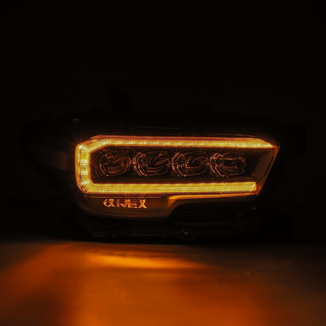 16-23 Toyota Tacoma NOVA-Series LED Projector Headlights Alpha-Black | AlphaRex