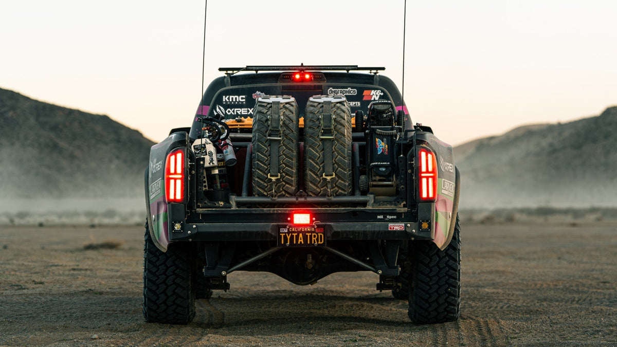 16-23 Toyota Tacoma NOVA-Series Prismatic LED Tail Lights Black Smoke | AlphaRex
