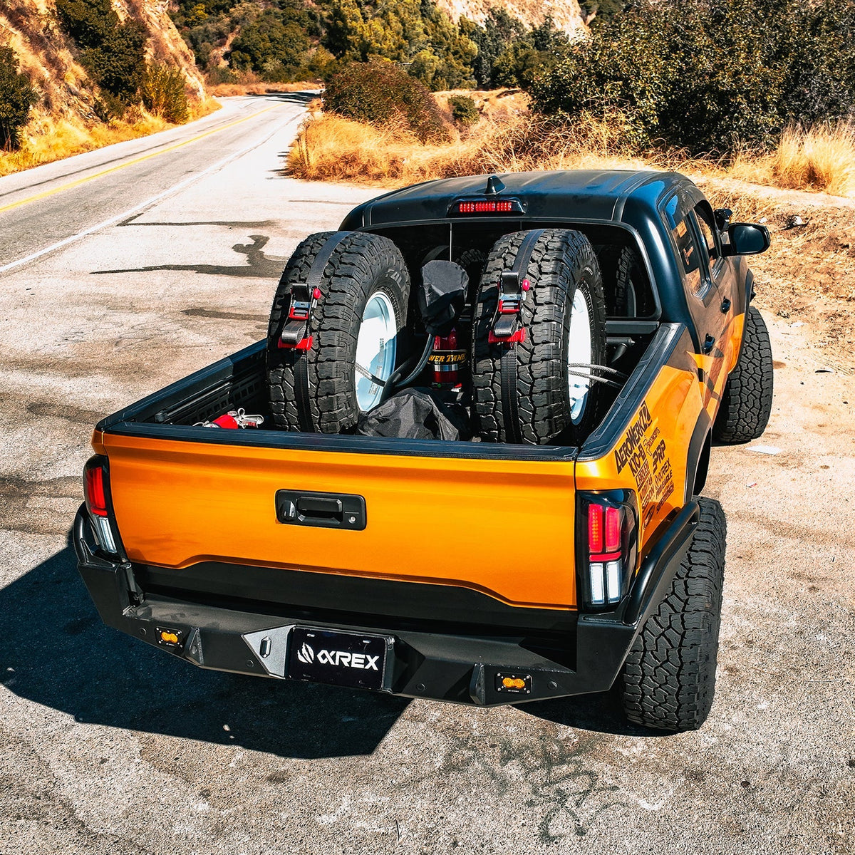 16-23 Toyota Tacoma NOVA-Series Prismatic LED Tail Lights Black Clear | AlphaRex