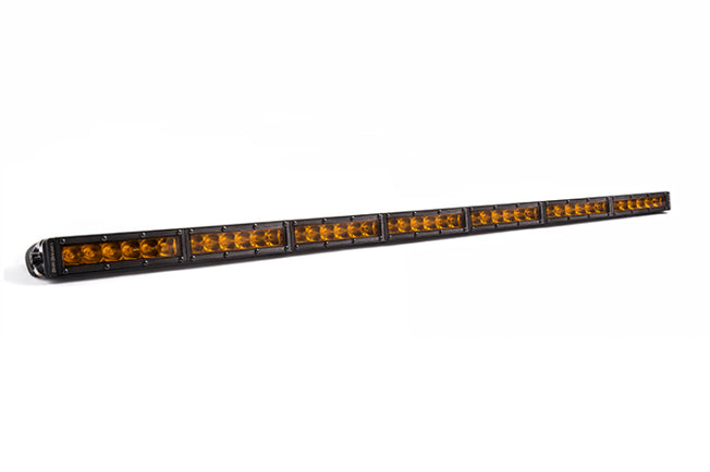 42 In LED Light Bar Single Row Straight - Amber Driving Each Stage Series