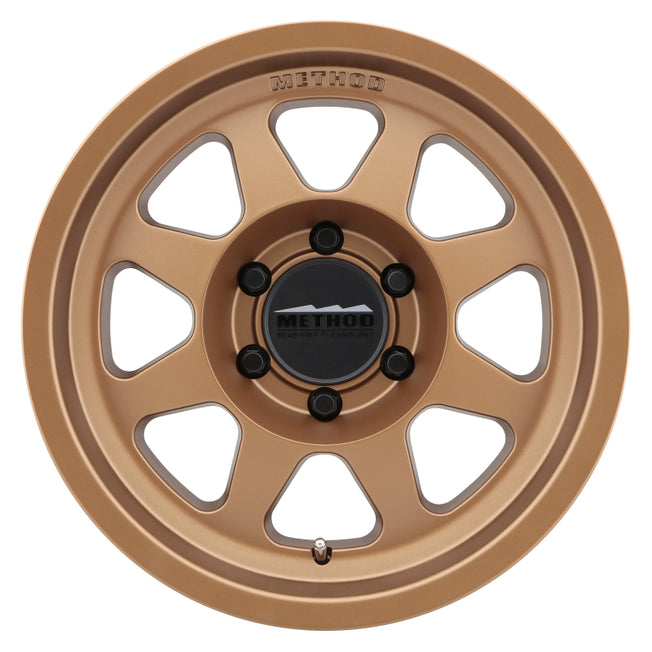 701 17x8.5 0mm Offset 6x5.5 106.25mm CB Method Bronze Wheel