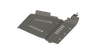 Digital rendering showing the structure and venting on the bottom of the rear skid plate for 4Runners and the GX470.