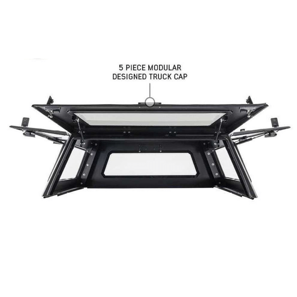 2007-2021 Toyota Tundra Expedition Truck Cap W/Full Wing Doors, Front and Rear Windows & 3rd Brake Light