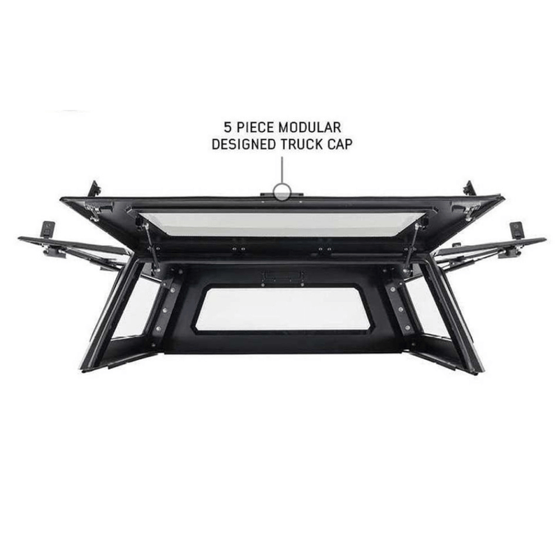 2007-2021 Toyota Tundra Expedition Truck Cap W/Full Wing Doors, Front and Rear Windows & 3rd Brake Light