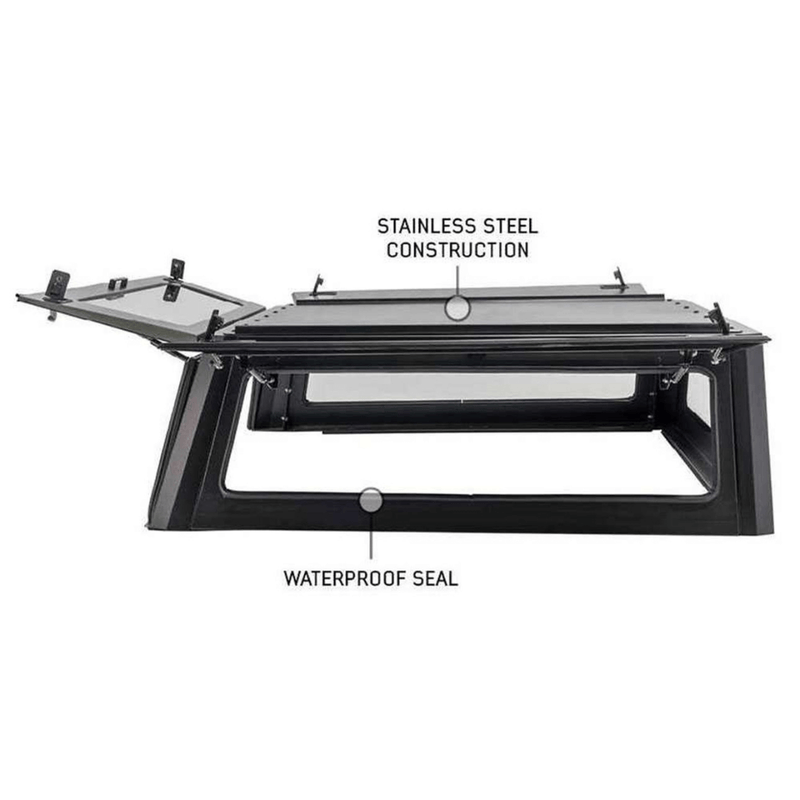 2007-2021 Toyota Tundra Expedition Truck Cap W/Full Wing Doors, Front and Rear Windows & 3rd Brake Light