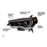 2014-2024 Toyota 4Runner XB Evo Hybrid LED Headlights