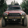 Front view of a maroon 4Runner Overland Series Front Bumper 4th Gen 2003-2009