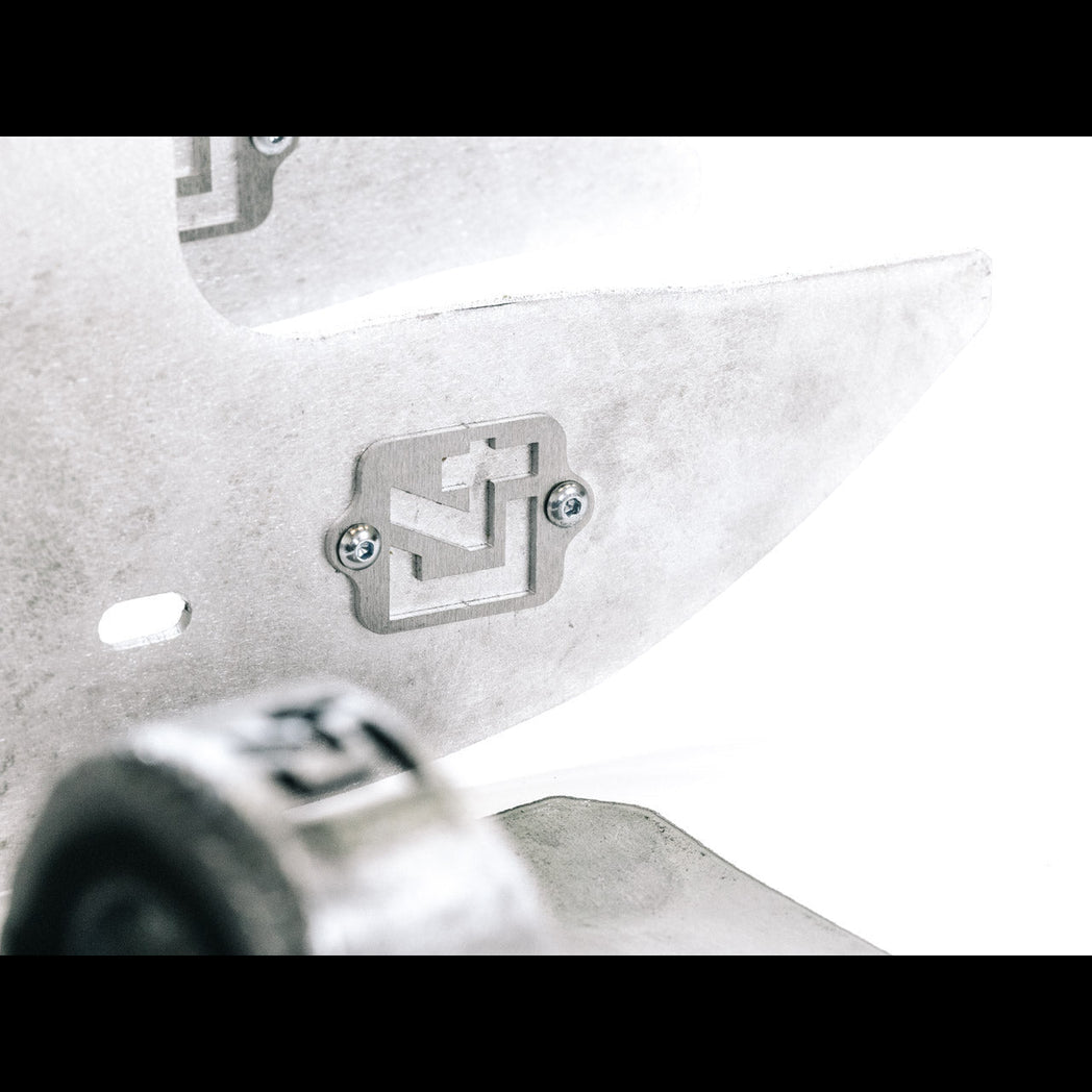 Close up view of the C4 logo on the OTF kit.