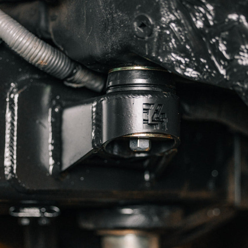 Quartering angle of the C4 Fabrication body mount relocation system.