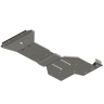 Digital rendering of the full skid plate setup for the 2024 Land Cruiser LC250 from C4 Fabrication, shown from below.