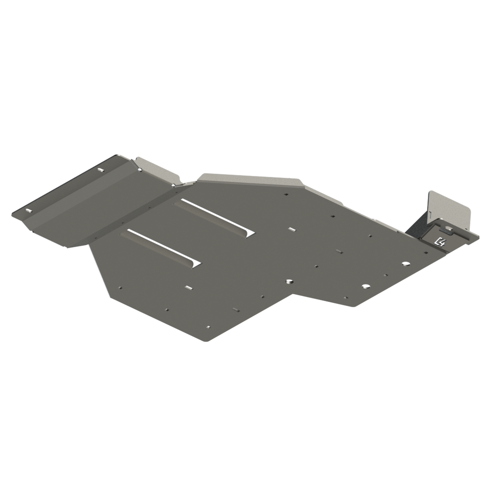 Digital rendering showing the construction of the rear skid for the 4th Gen Tacoma Hybrid from C4 Fabrication.