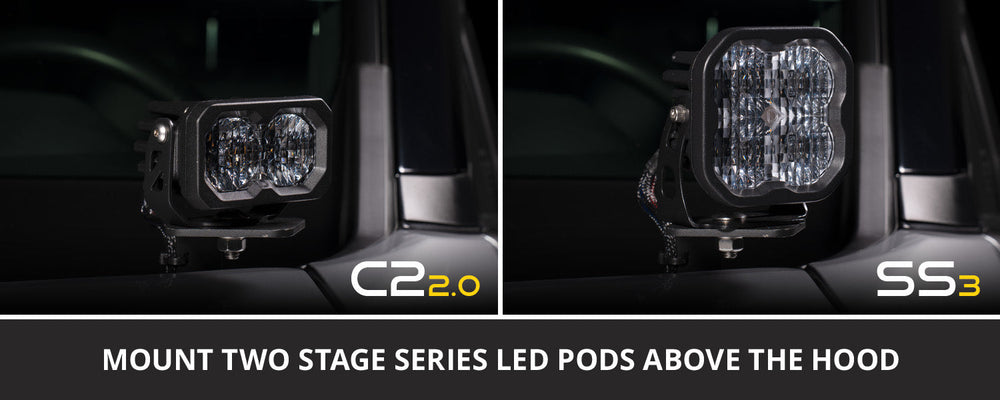 Stage Series Backlit Ditch Light Kit for 2016-2023 Toyota Tacoma