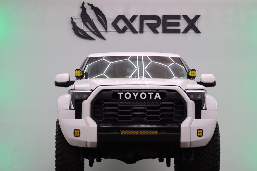 22-25 Toyota Tundra/Sequoia LUXX-Series LED Projector Headlights Alpha-Black | AlphaRex