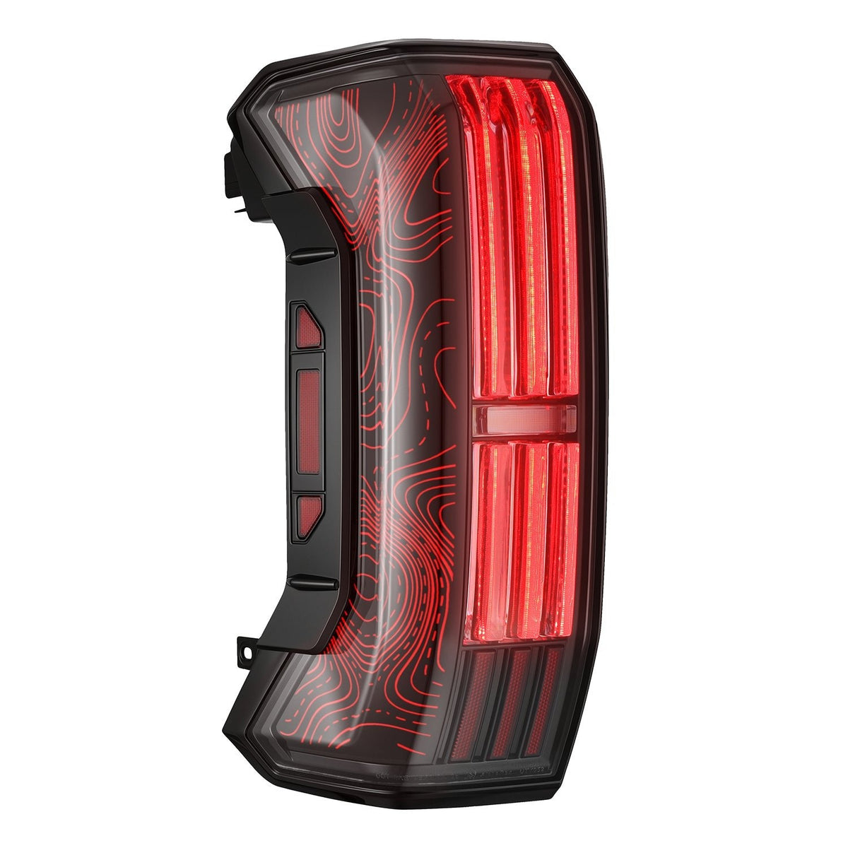 22-26 Toyota Tundra TOPO-ETCH NOVA-Series Prismatic LED Tail Lights Black Clear | AlphaRex
