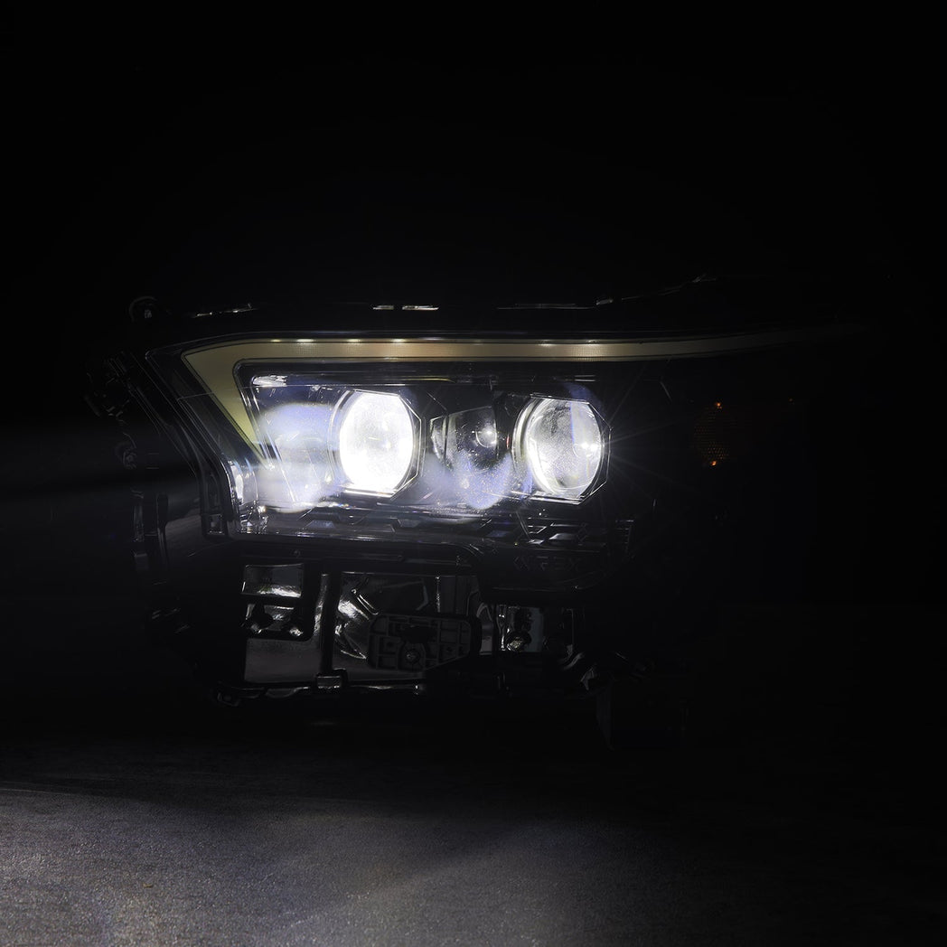24-25 Toyota Tacoma / 25-up 4Runner OG-Style LUXX-Series LED Projector Headlights Alpha-Black | AlphaRex