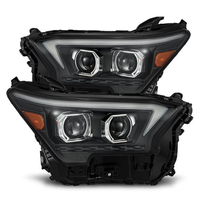 24-25 Toyota Tacoma / 25-up 4Runner OG-Style LUXX-Series LED Projector Headlights Black | AlphaRex