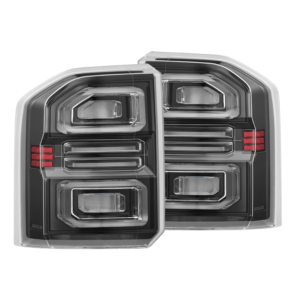 24-26 Toyota Land Cruiser NOVA-Series Prismatic LED Tail Lights Black Clear | AlphaRex