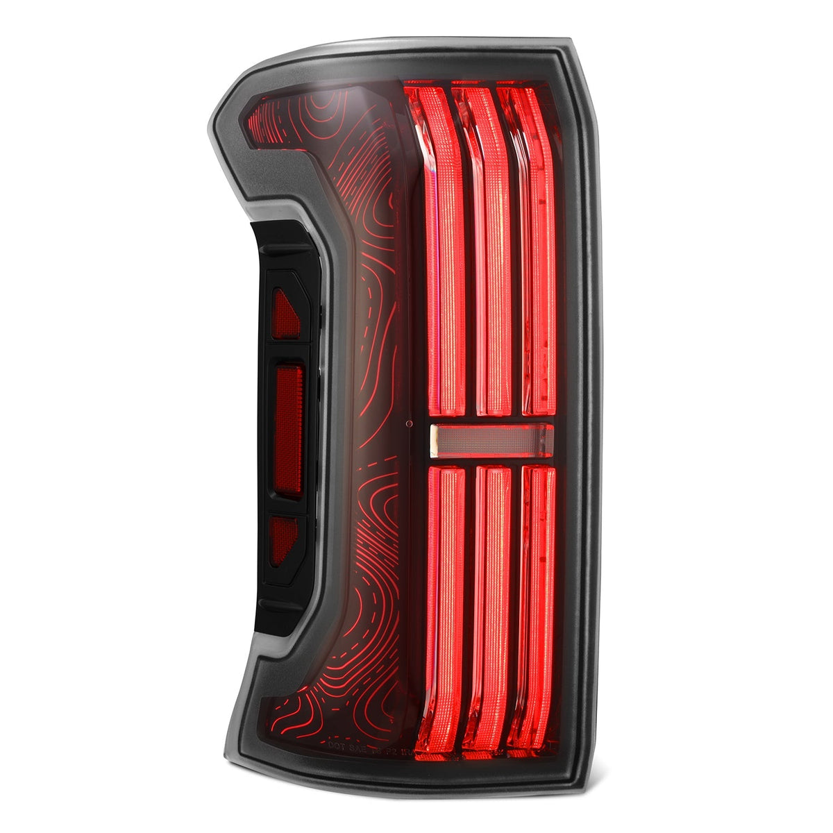 24-26 Toyota Tacoma TOPO-ETCH NOVA-Series Prismatic LED Tail Lights Black Clear | AlphaRex
