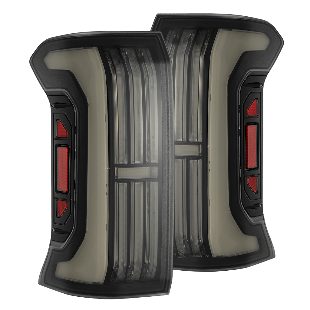 24-26 Toyota Tacoma NOVA-Series Prismatic LED Tail Lights Black Smoke | AlphaRex