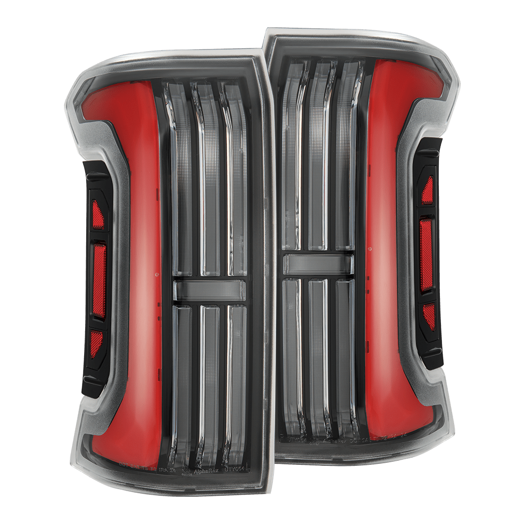 24-25 Toyota Tacoma NOVA-Series Prismatic LED Tail Lights Black-Red | AlphaRex
