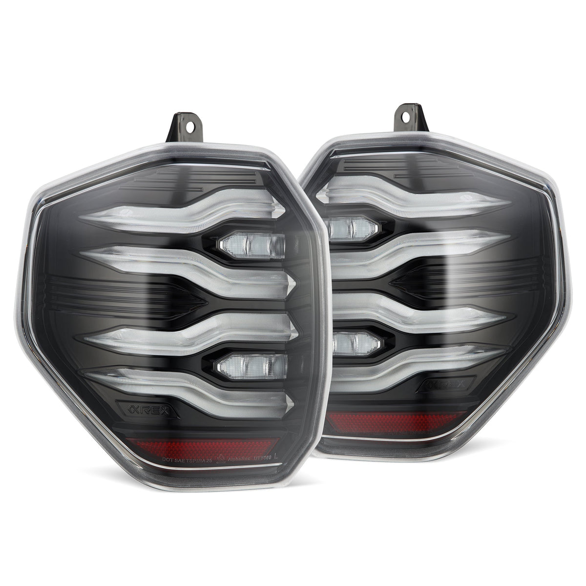 25-26 Toyota 4Runner LUXX-Series LED Tail Lights Black Clear | AlphaRex
