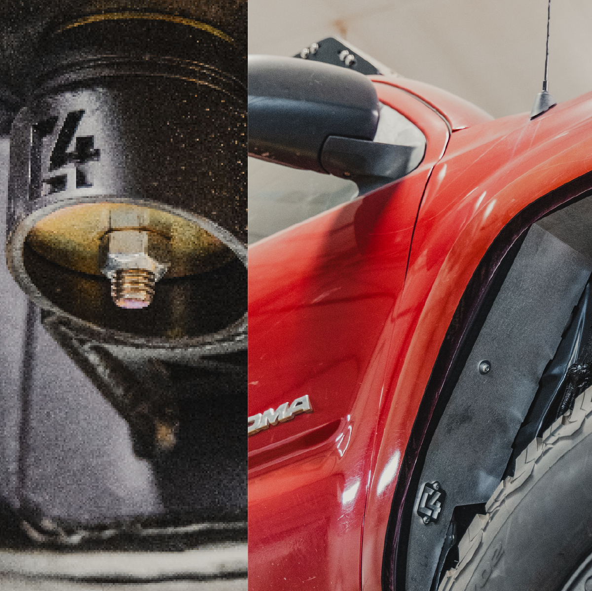 Cover photo showing the Oversized Tire Fitment Kit installed on a Tacoma with everything but the kit components faded out.