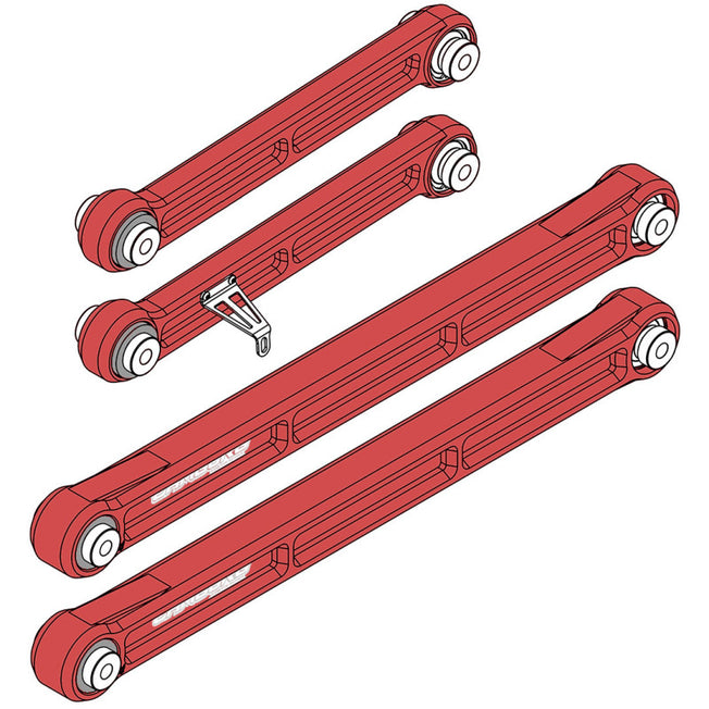 Toyota Tundra 2WD/4WD 22-23 KINETIK Series Rear Billet Trailing Arm Kit (Red)