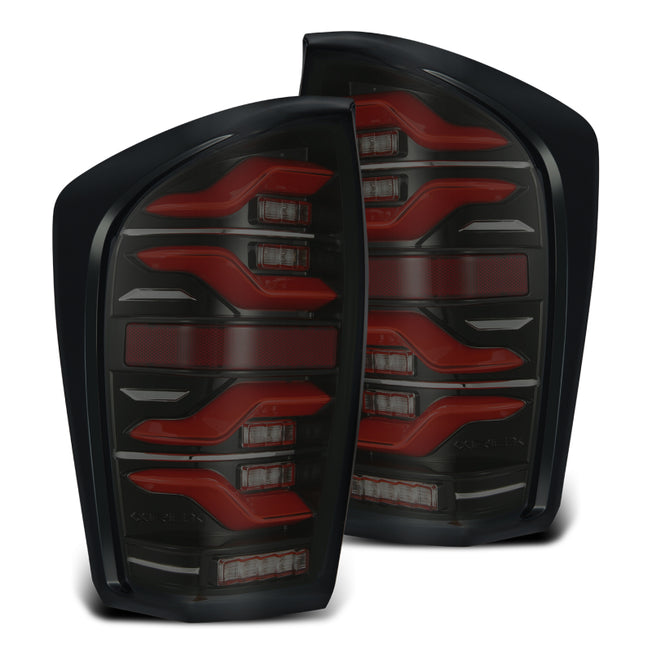 16-21 Toyota Tacoma LUXX LED Taillights Blk/Red w/Activ Light/Seq Signal